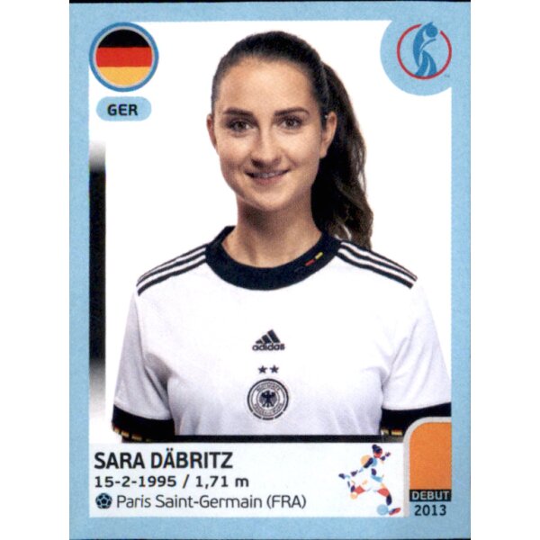 Frauen EM 2022 Sticker 129 - Sara Däbritz - Deutschland