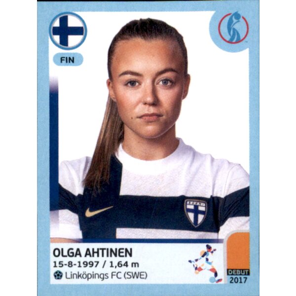 Frauen EM 2022 Sticker 188 - Olga Ahtinen - Finnland