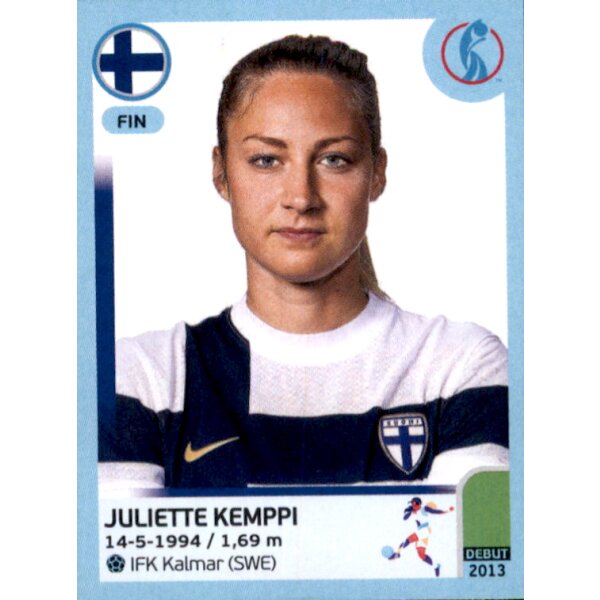 Frauen EM 2022 Sticker 195 - Juliette Kemppi - Finnland