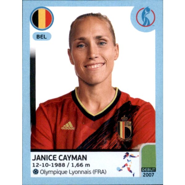 Frauen EM 2022 Sticker 344 - Janice Cayman - Belgien