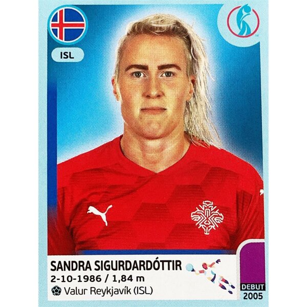 Frauen EM 2022 Sticker 347 - Sandra Sigurdardottir - Island