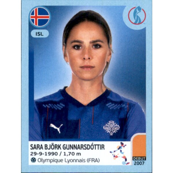 Frauen EM 2022 Sticker 358 - Sara Björk Gunnarsdottir - Island