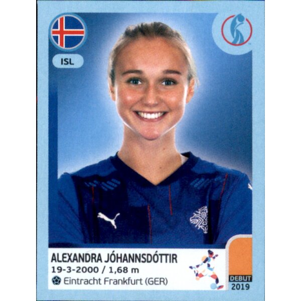 Frauen EM 2022 Sticker 359 - Alexandra Johannsdottir - Island