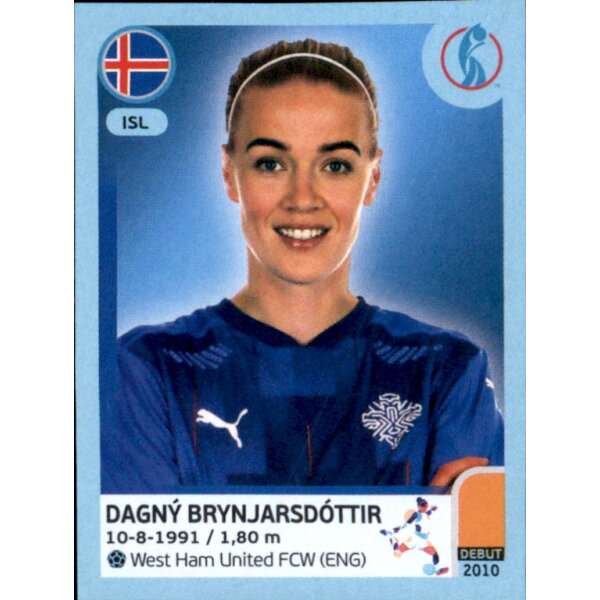 Frauen EM 2022 Sticker 360 - Dagny Brynjarsdottir - Island