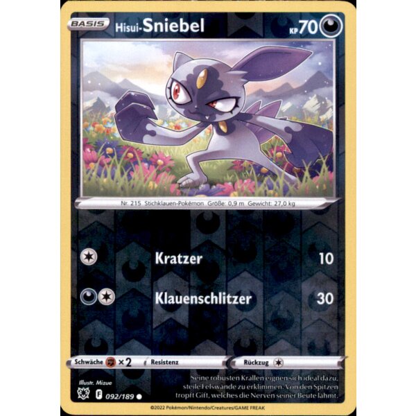 092/189 - Hisui-Sniebel - Reverse Holo