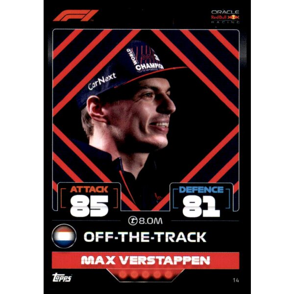 14 - Turbo Attax F1 2022 - Oracle Red Bull Racing - Max Verstappen