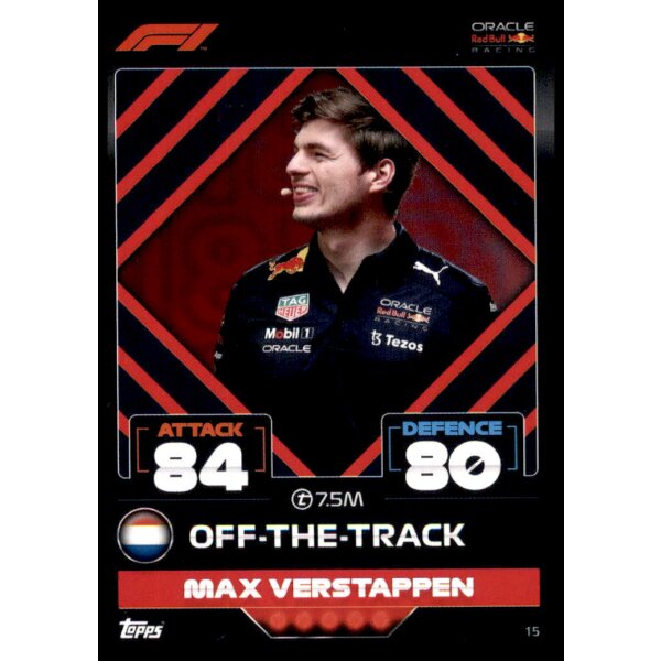 15 - Turbo Attax F1 2022 - Oracle Red Bull Racing - Max Verstappen