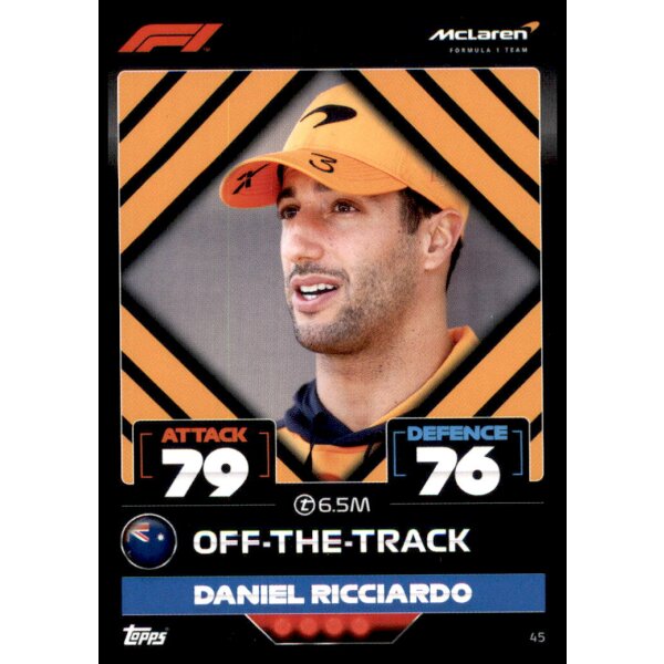 45 - Turbo Attax F1 2022 - McLaren F1 - Daniel Ricciardo