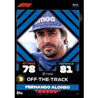 51 - Turbo Attax F1 2022 - BWT Alpine F1 - Fernando Alonso