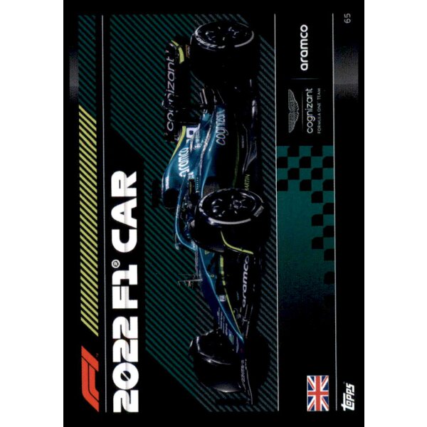 65 - Turbo Attax F1 2022 - Aston Martin Aramco Cognizant F1 - 2022 F1 Car