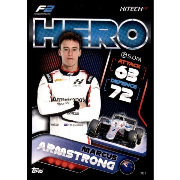 107 - Turbo Attax F1 2022 - F2 Team - Marcus Armstrong