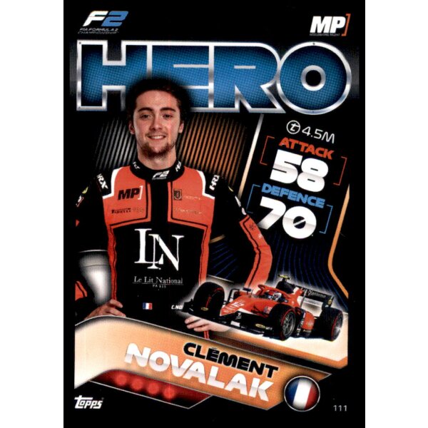 111 - Turbo Attax F1 2022 - F2 Team - Clement Novalak