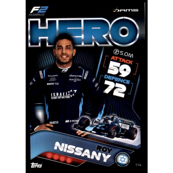 114 - Turbo Attax F1 2022 - F2 Team - Roy - Nissany