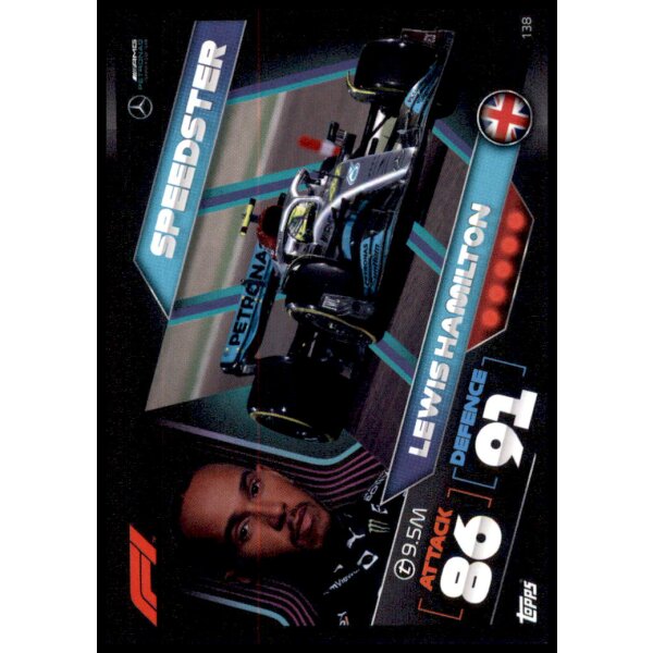 138 - Turbo Attax F1 2022 - Speedster - Lewis Hamilton