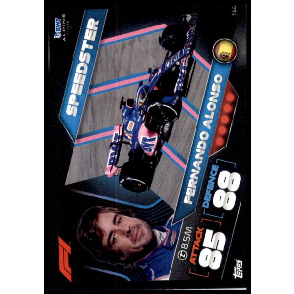 144 - Turbo Attax F1 2022 - Speedster - Fernado Alonso