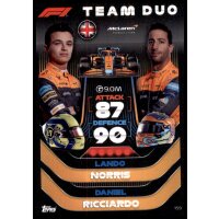 159 - Turbo Attax F1 2022 - Team Duo - Lando Norris &...