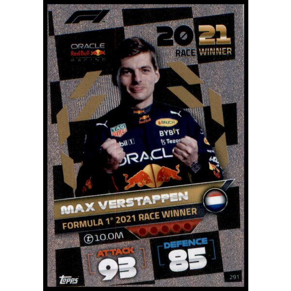 291 - Turbo Attax F1 2022 - Rennsieger - Max Verstappen