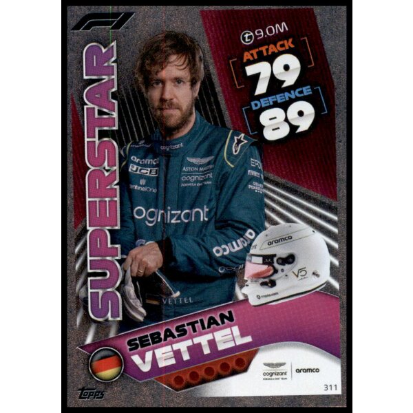 311 - Turbo Attax F1 2022 - Renn Superstar - Sebastian Vettel