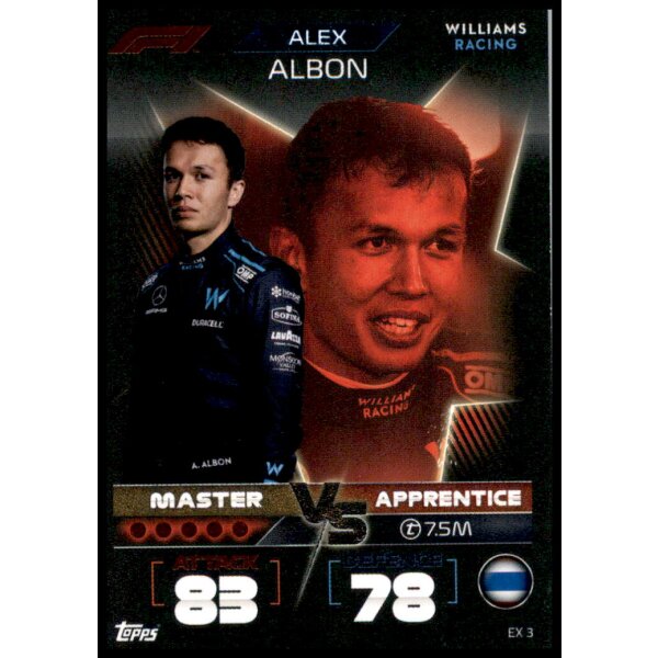 EX3 - Turbo Attax F1 2022 - Meister vs Lehrling - Alex Albon