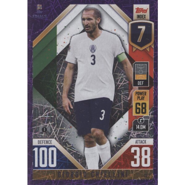 CD07 - Giorgio Chiellini - 101 Countdown - LILA FOIL - Parallel - 2022