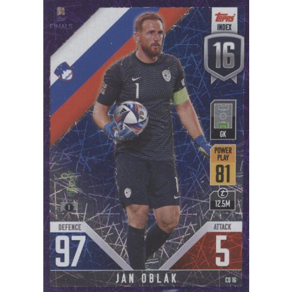 CD16 - Jan Oblak - 101 Countdown - LILA FOIL - Parallel - 2022