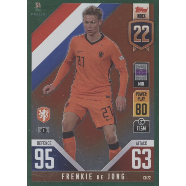 CD22 - Frenkie de Jong - 101 Countdown - GRÜN FOIL - Parallel - 2022