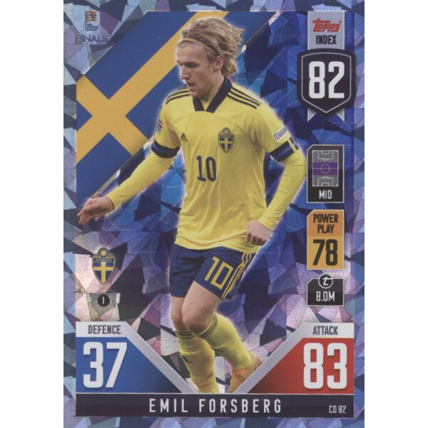 CD82 - Emil Forsberg - 101 Countdown - CRYSTAL FOIL - Parallel - 2022