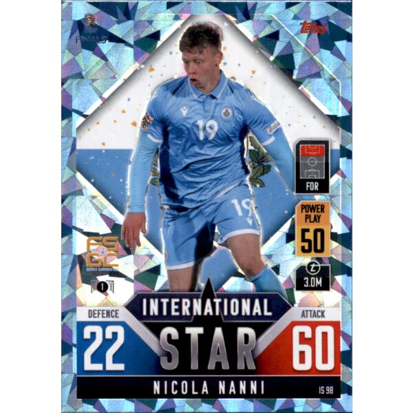 IS98 - Nicola Hanni - International Star - CRYSTAL FOIL - Parallel - 2022