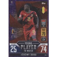 YP03 - Jeremy Doku - Young Player to Watch - LILA FOIL -...