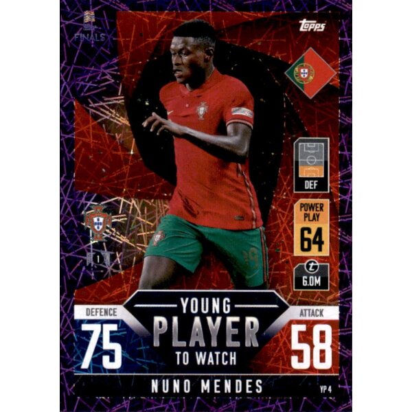 YP04 - Nuno Mendes - Young Player to Watch - LILA FOIL - Parallel - 2022