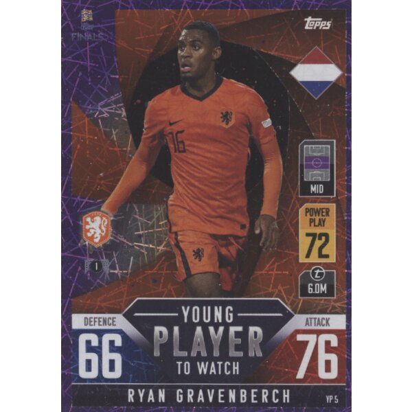 YP05 - Ryan Gravenberch - Young Player to Watch - LILA FOIL - Parallel - 2022