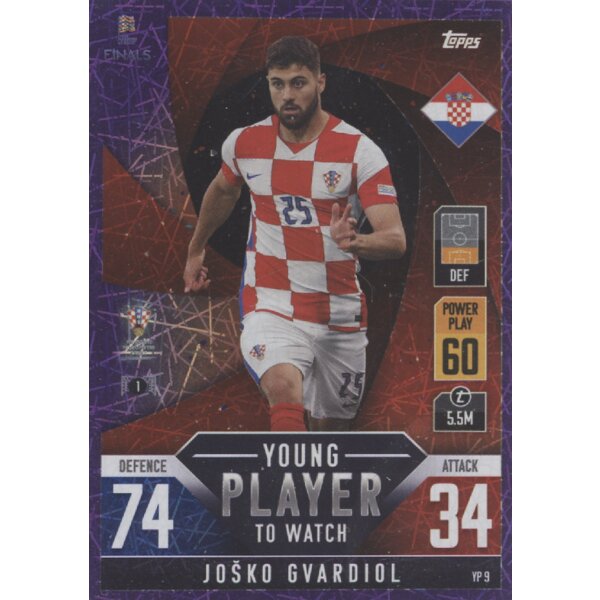 YP09 - Josko Gvardiol - Young Player to Watch - LILA FOIL - Parallel - 2022