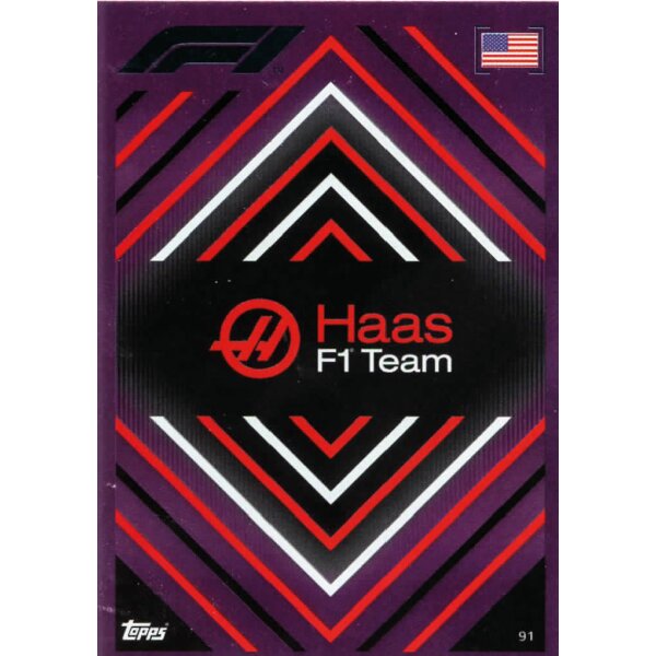 91 - Turbo Attax F1 2022 - CRYSTAL PINK - Haas F1 Team - Team Logo