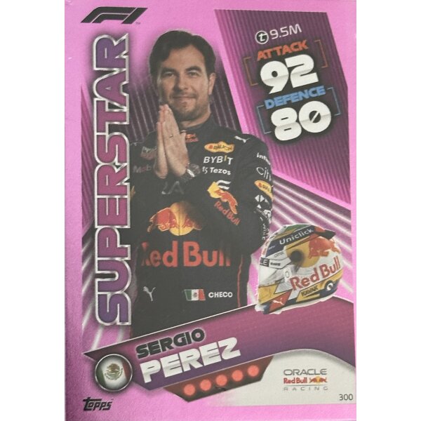 300 - Turbo Attax F1 2022 - CRYSTAL PINK - Renn Superstar - Sergio Perez