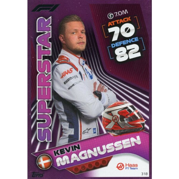 318 - Turbo Attax F1 2022 - CRYSTAL PINK - Renn Superstar - Kevin Magnussen