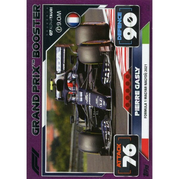 322 - Turbo Attax F1 2022 - CRYSTAL PINK - Grand Prix - Pierre Gasly