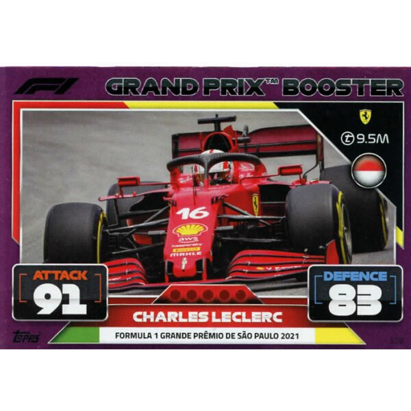 328 - Turbo Attax F1 2022 - CRYSTAL PINK - Grand Prix - Charles Leclerc