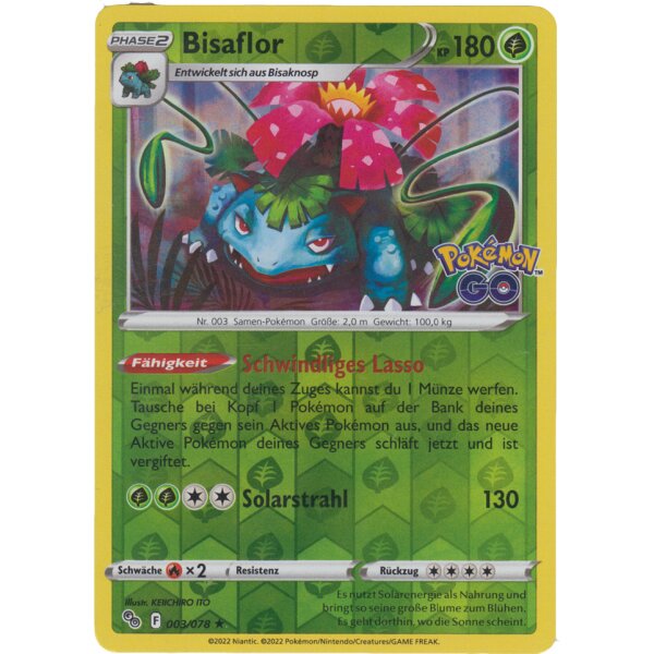 3/078 Bisaflor - Reverse Holo - Pokemon GO