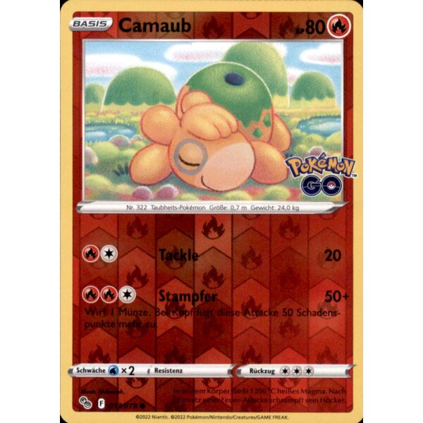 13/078 Camaub - Reverse Holo - Pokemon GO