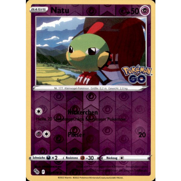 32/078 Natu - Reverse Holo - Pokemon GO