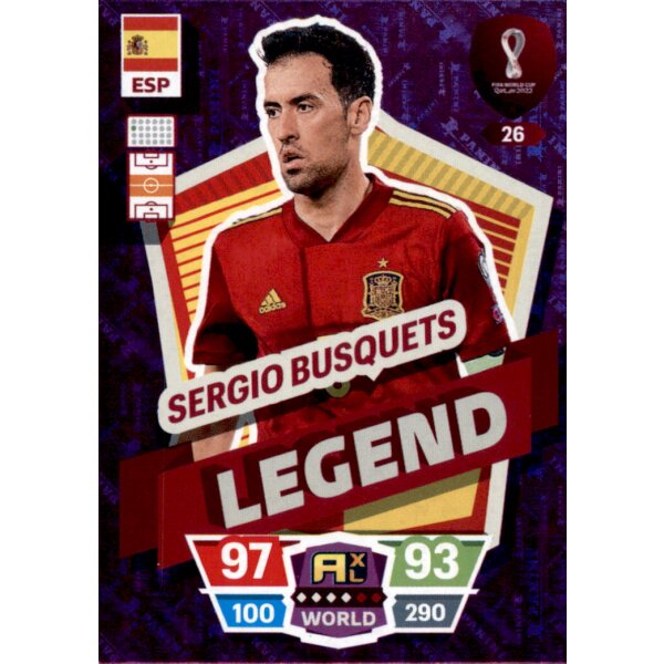 26 - Sergio Busquets - Legend - WM 2022