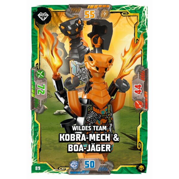 89 - Wildes Team Kobra-Mech & Boa Jäger - Schurken Karte - Serie 7 NEXT LEVEL