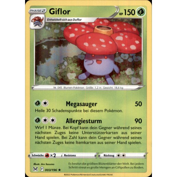 003/196 - Giflor - Holofoil Rare - SWSH11 Verlorener Ursprung