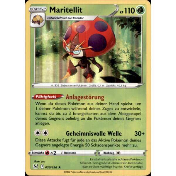 020/196 - Maritellit - Holofoil Rare - SWSH11 Verlorener Ursprung