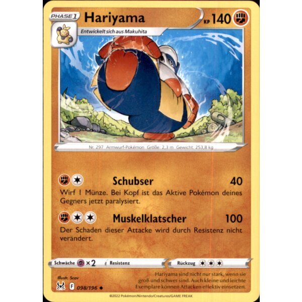 098/196 - Hariyama - Uncommon - SWSH11 Verlorener Ursprung