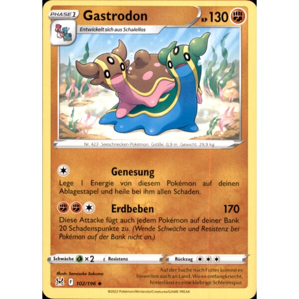 102/196 - Gastrodon - Uncommon - SWSH11 Verlorener Ursprung