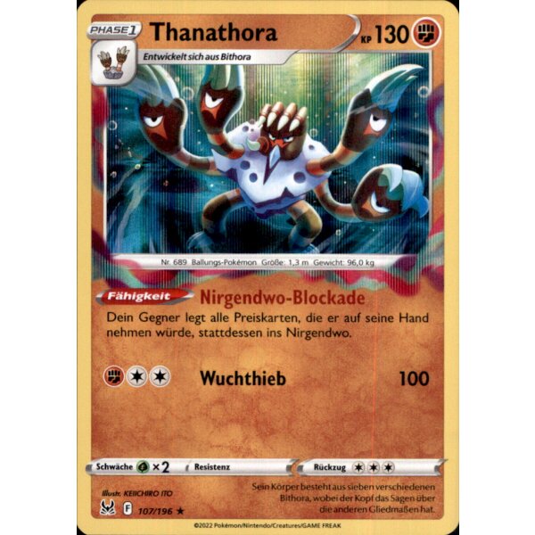 107/196 - Thanathora - Holofoil Rare - SWSH11 Verlorener Ursprung