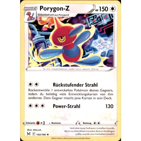 142/196 - Porygon-Z - Rare - SWSH11 Verlorener Ursprung