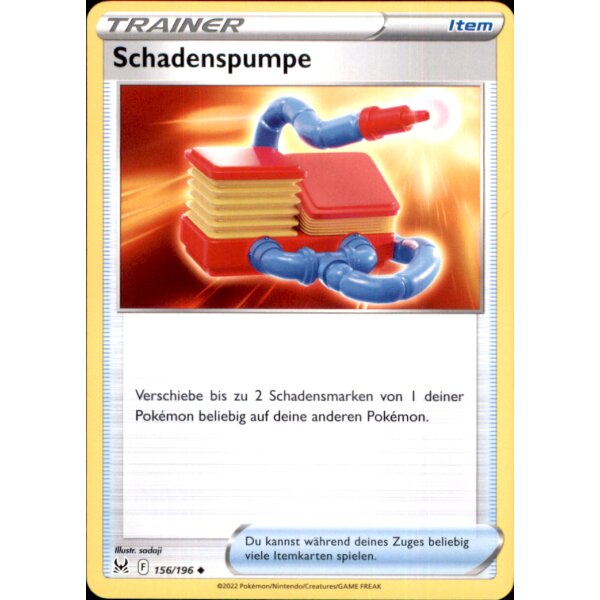 156/196 - Schadenspumpe - Uncommon - SWSH11 Verlorener Ursprung