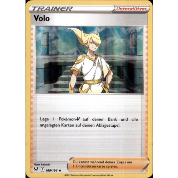 169/196 - Volo - Holofoil Rare - SWSH11 Verlorener Ursprung